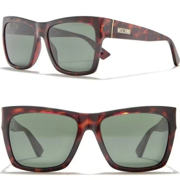 Moschino Brown and Green Sunglasses Accessories Moschino Eyewear logo-plaque Sunglasses | Red | FARFETCH UZ main image 2